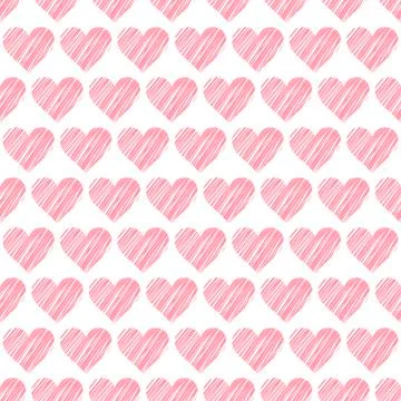 Romantic seamless pattern with hearts. Beautiful  vector illustration. Stock Illustration