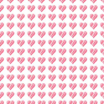 Romantic seamless pattern with hearts. Beautiful  vector illustration. Stock Illustration