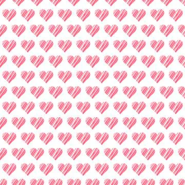 Romantic seamless pattern with hearts. Beautiful  vector illustration. Stock Illustration