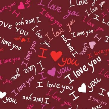 Romantic seamless pattern with hearts Stock Illustration