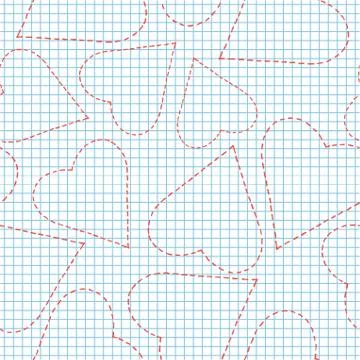 Romantic seamless pattern with hearts Stock Illustration