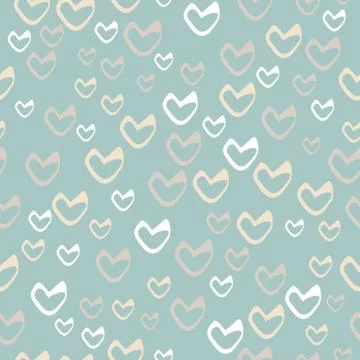 Romantic seamless pattern with hearts Stock-Illustration