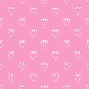 Romantic seamless pattern with hearts. Vector illustration, endless texture Иллюстрация