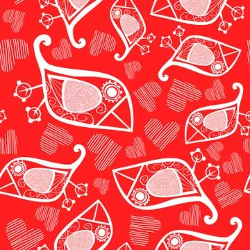 Romantic seamless pattern. Stock Illustration
