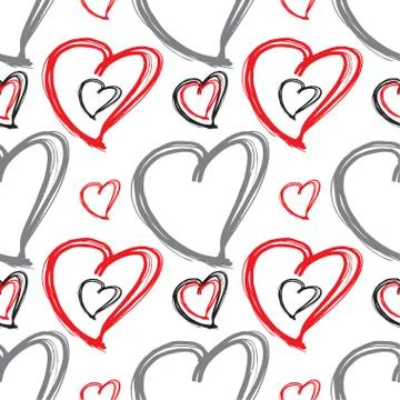 Romantic seamless pattern. Stock Illustration