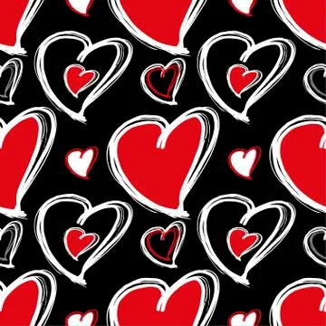 Romantic seamless pattern. Stock Illustration