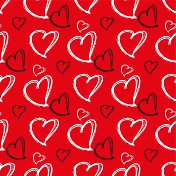 Romantic seamless pattern. Stock-Illustration