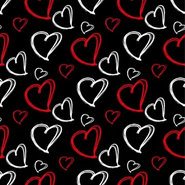 Romantic seamless pattern. Stock Illustration