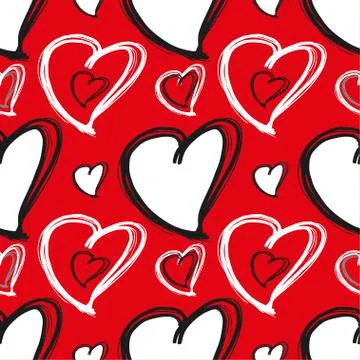 Romantic seamless pattern. Stock Illustration