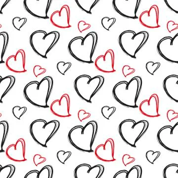 Romantic seamless pattern. Stock Illustration