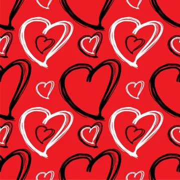 Romantic seamless pattern. Stock Illustration