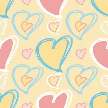 Romantic seamless pattern. Stock Illustration