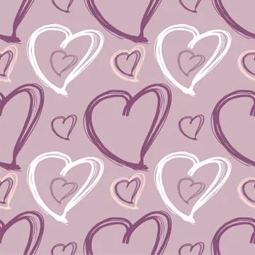 Romantic seamless pattern. Stock Illustration