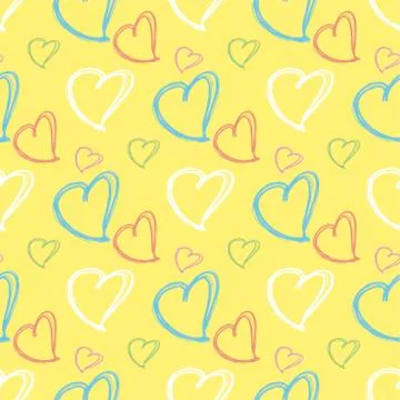 Romantic seamless pattern. Stock Illustration