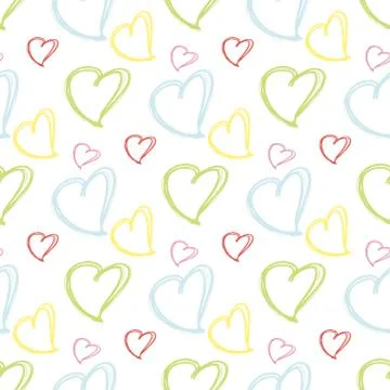 Romantic seamless pattern. Stock Illustration