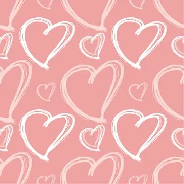 Romantic seamless pattern. Stock Illustration