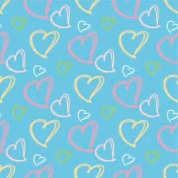 Romantic seamless pattern. Stock Illustration