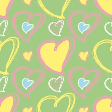 Romantic seamless pattern. Stock Illustration