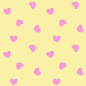 Romantic seamless pattern with pink hearts. Vector illustration Stock Illustration