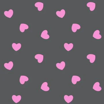 Romantic seamless pattern with pink hearts. Vector illustration. Image for Stock-Illustration