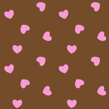 Romantic seamless pattern with pink hearts. Vector illustration. Image for Valen Stock Illustration