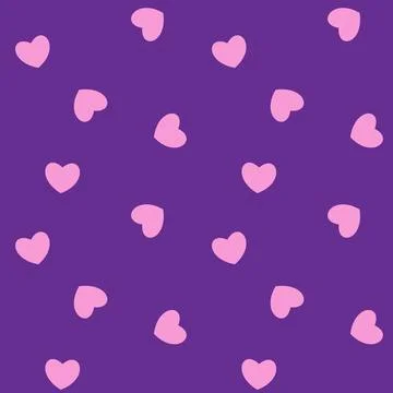 Romantic seamless pattern with pink hearts. Vector illustration. Image for Valen Stock Illustration
