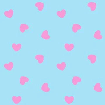 Romantic seamless pattern with pink hearts. Vector illustration. Image for Valen Stock Illustration