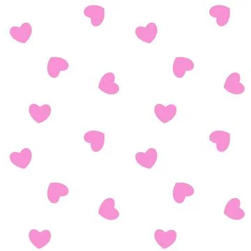 Romantic seamless pattern with pink hearts. Vector illustration. Image for Valen Stock Illustration