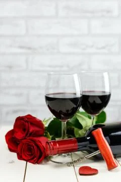 Romantic setting for Valentines Day Stock Photos