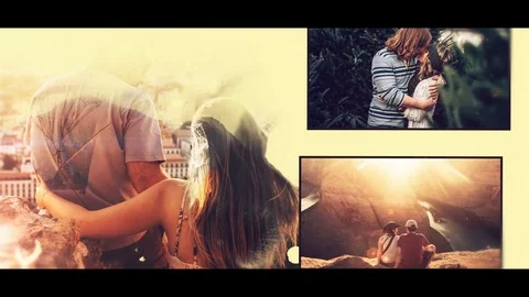 Romantic Slideshow After Effects stock