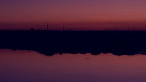 Romantic slow sunrise Video stock 104258141