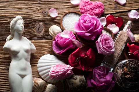Romantic spa concept Stock Photos