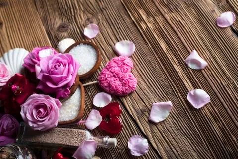 Romantic spa concept Stock Photos