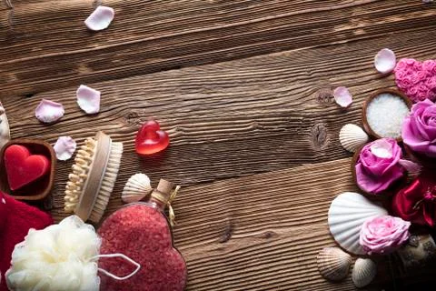 Romantic spa concept Stock Photos