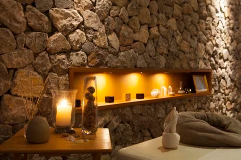 Romantic Spa Room Stock Photos