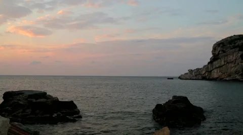 Romantic spring evening by the sea Stock Footage 42453842