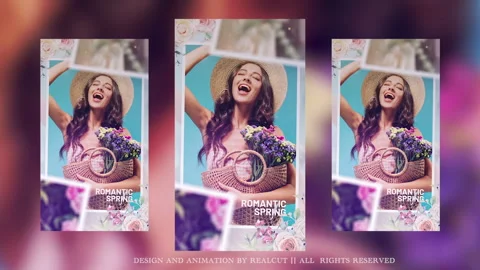 Romantic Spring Fashion Editorial Slideshow Stock After Effects