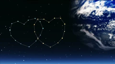 Romantic stars Stock Footage 18160059
