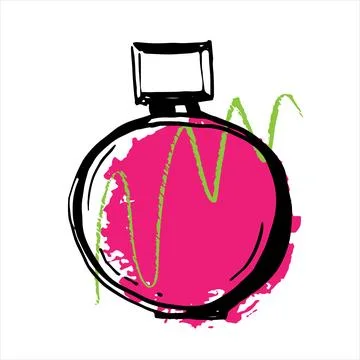 Romantic stylish round odour make spirit flask Stock Illustration