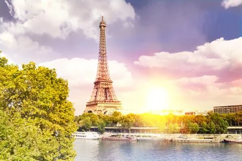 Romantic sunset background. Stock Photos