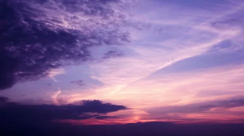 Romantic Sunset Clouds Time Lapse HD Stock Footage 41573088