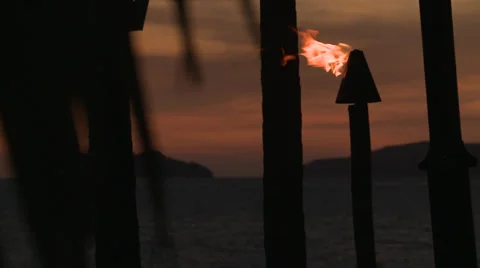 Romantic sunset flame - HD Видео 35347945