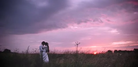 Romantic Sunset Stock Footage