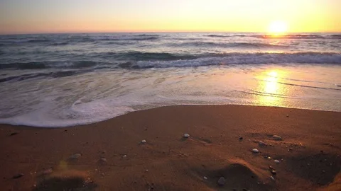 Romantic sunset, no people Stock Footage 77716388