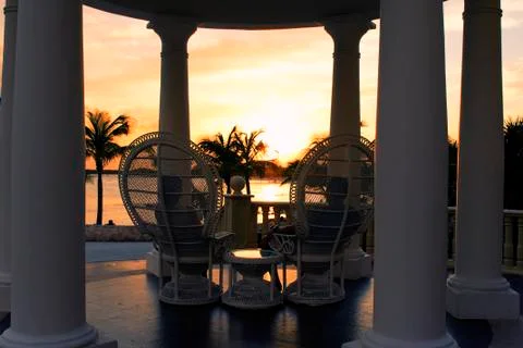 Romantic sunset Stock Photos