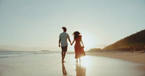 Romantic Sunset on Vacation Stock Footage 196192329