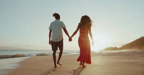 Romantic Sunset on Vacation Stock Footage 196193215