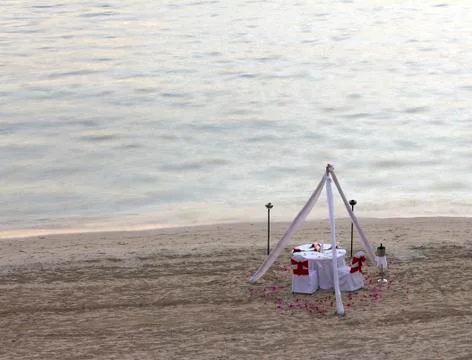 Romantic table Stock Photos