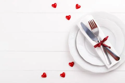 Romantic table setting Stock Photos