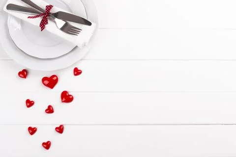 Romantic table setting Stock Photos